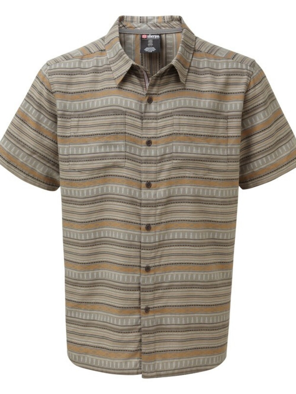 Sherpa Adventure Gear Button Shirt Medium Hiking Outdoor Organic Cotton Flawed
